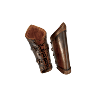 Exceptional Tanned Leather Vambraces